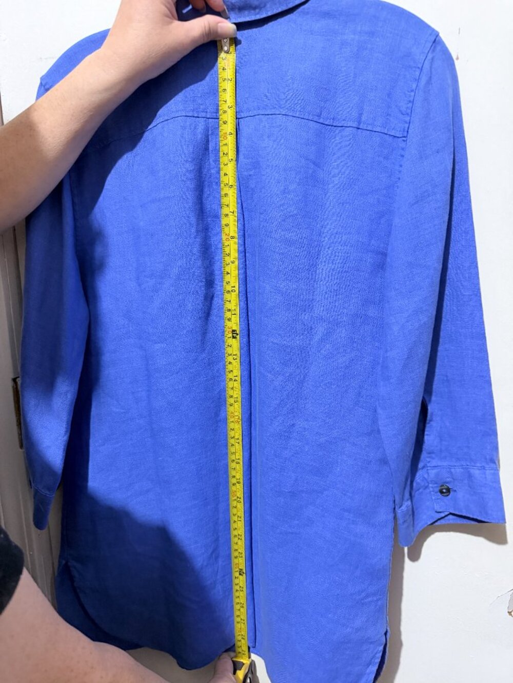 Chico's No-Iron Linen Button-Down Shirt (Dual Front Utility Pockets) - Picture 14 of 16